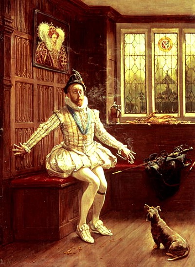 Sir Walter Raleigh''s (1552-1618) First Smoke à Anonyme