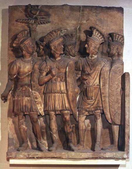 Soldiers of the Praetorian Guard, relief,Roman à Anonyme