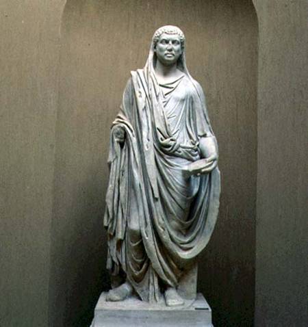 Statue of the Emperor Maxentius (306-312 AD) as Pontifex Maximus Roman à Anonyme
