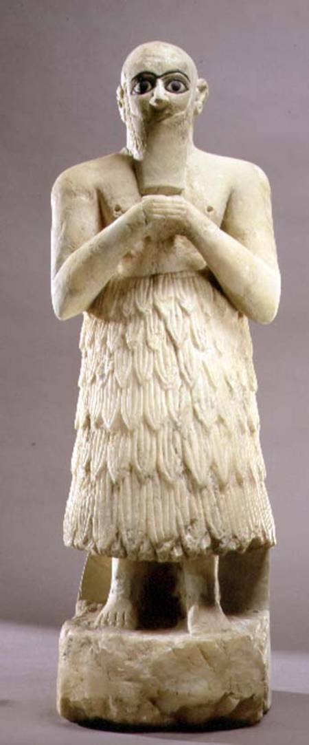 Statuette of the official or steward Ebih-Il worshipping the goddess Ishtar, from Mari,Middle Euphra à Anonyme