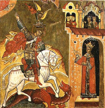St.George and the DragonUkranian icon à Anonyme