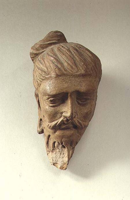 Terracotta head of a sageKashmir à Anonyme
