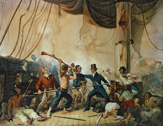 The Melee on Board the Chesapeake à Anonyme