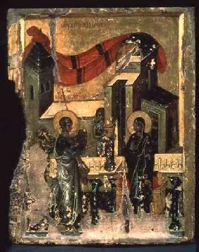 Byzantine icon of the Annunciation (14th century)