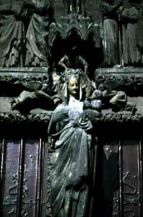 Central trumeau figure of the Virgin and Child from the South Transept Portal