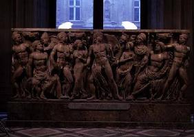 Sarcophagus with relief depicting the meeting of Achilles and Lycomedes Romanfrom Rome