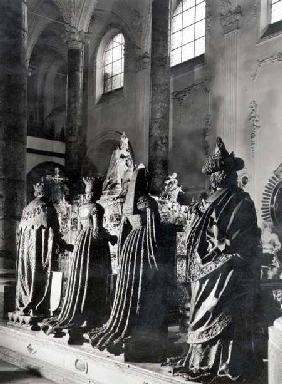 Tomb of Maximilian I (1459-1519); view of four bronze figures of mourners