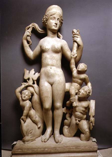 Venus with putti, a triton and a dolphin,Roman à Anonyme