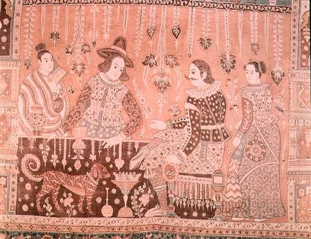 Wall hanging showing early traders to IndiaIndian à Anonyme