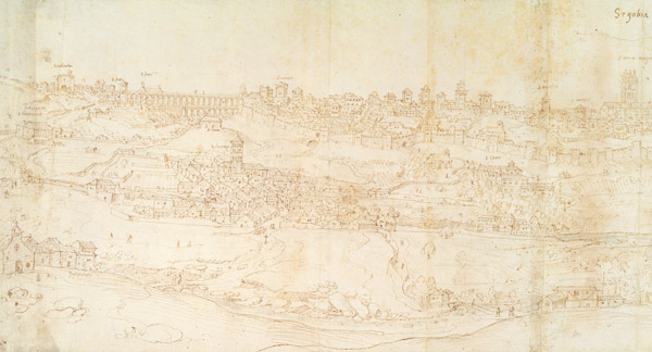 View of Segovia à Anthonis van den Wyngaerde