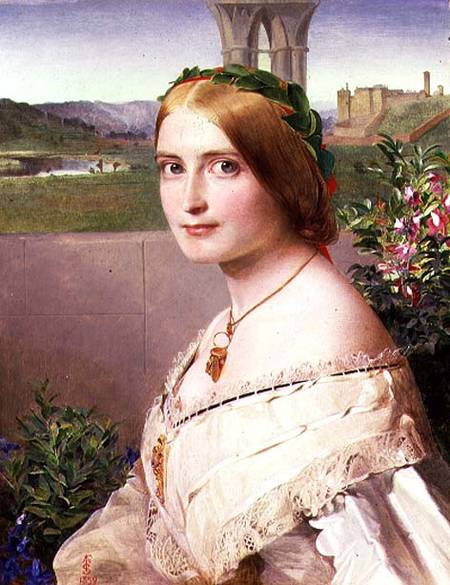 Portrait of Adelaide Mary, Mrs Philip Bedingfeld à Anthony Frederick Augustus Sandys
