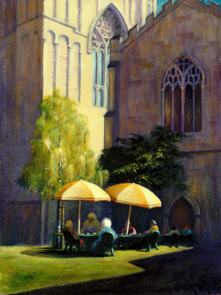 Refectory Garden, Exeter Cathedral, 1999 (acrylic on paper)  à Anthony  Rule