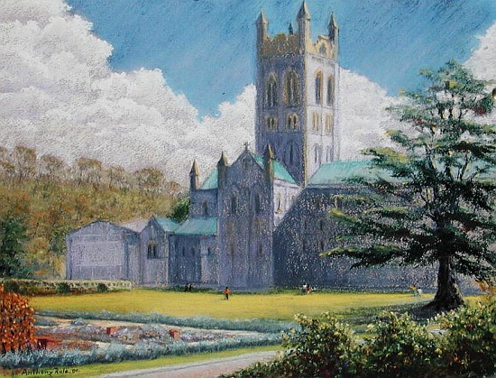 Early Spring, Buckfast Abbey, 2001 (pastel on paper)  à Anthony  Rule