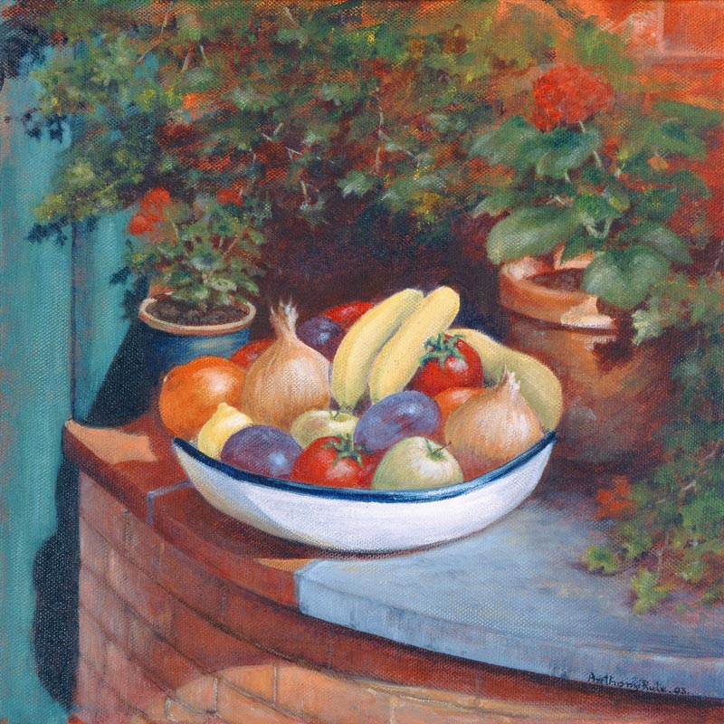Fruit and Veg al Fresco, 2003 (acrylic)  à Anthony  Rule