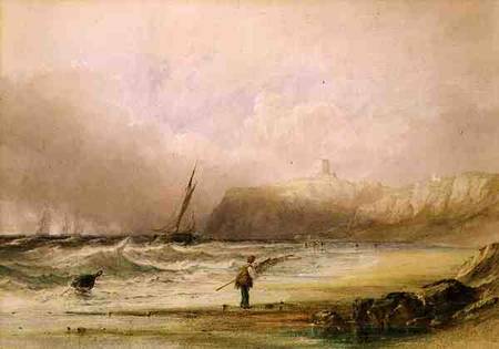 A Breezy Day at Scarborough (watercolour) à Anthony Vandyke Copley Fielding