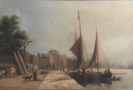 Early Morning Quayside, Le Havre à Antione Leon Morel-Fatio