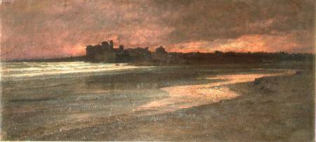 Nettuno, Evening on the Beach à Antoine Auguste Ernest Herbert ou Hebert