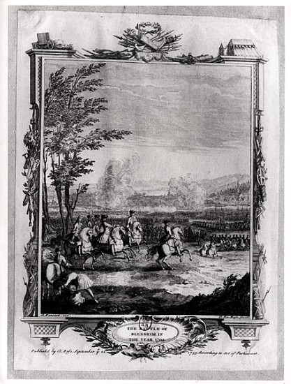 The Battle of Blenheim, 13th August 1704; engraved by Claude Dubosc à Antoine Benoist ou Benoit du Cercle