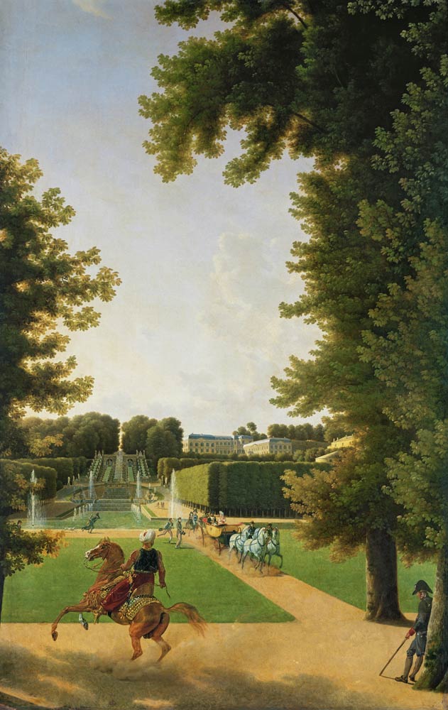 Promenade of Napoleon I (1769-1821) and Marie-Louise (1791-1847) à Antoine Bidauld