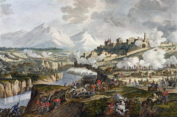 The Battle of Roveredo, 18 Fructidor, Year 4 (September 1796) engraved by Jean Duplessi-Bertaux (174 à Antoine Charles Horace Vernet