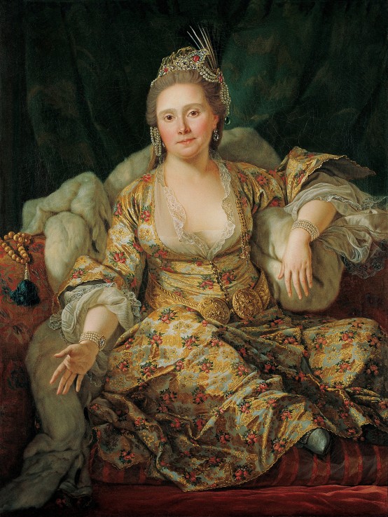 Portrait of Annette Duvivier, Comtesse de Vergennes, in Oriental Costume à Antoine de Favray