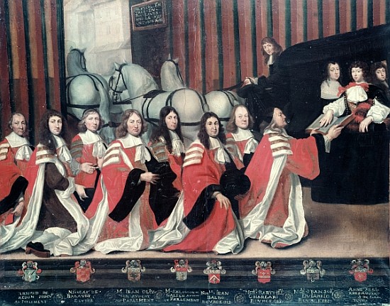 Louis XIV received the sheriffs in Toulouse à Antoine Durand