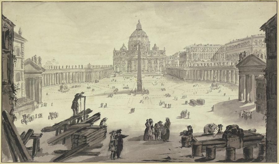 St. Peter mit dem Petersplatz in Rom à Antoine François Peyre