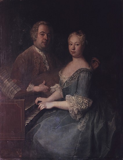 Karl-Heinrich Graun and his wife Anna-Louise, c.1735 à Antoine Pesne