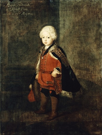Prince Augustus William aged four à Antoine Pesne