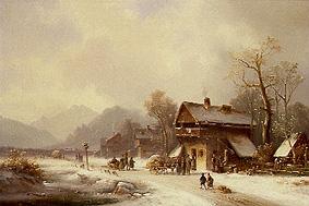 Bavarois village en hiver à Anton Doll