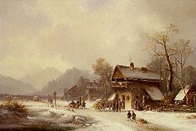 Bavarois village en hiver