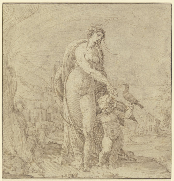 Venus and Cupid à Anton Eisenhoit