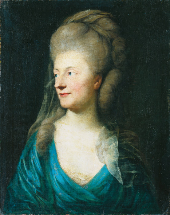 Portrait of Johanna Henriette Louise Countess of Bestucheff-Rumin, née von Carlowitz (1717-1787) (?) à Anton Graff