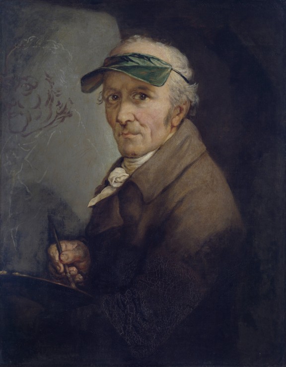 Self-Portrait with Eye-shade à Anton Graff