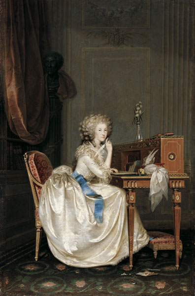 Portrait of Marie Louise of Savoy (1749-1792), Princess of Lamballe à Anton Hickel