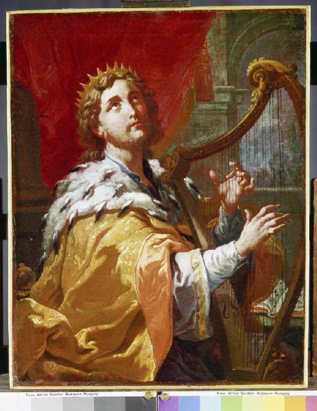 Roi David jouant de la harpe à Anton Kern