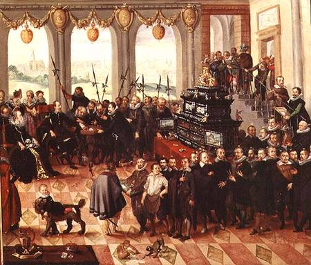 Presentation of the Pomeranian Kunstschrank to Duke Philip II of Pomerania-Stettin (1606-18) à Anton Mozart