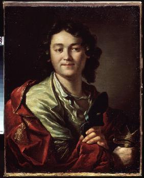 Portrait of the actor Fyodor Volkov (c. 1729-1763), the founder of the first Russian theatre