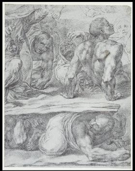 Gruppe von Auferstehenden aus Michelangelos Jüngstem Gericht (linke Gruppe)