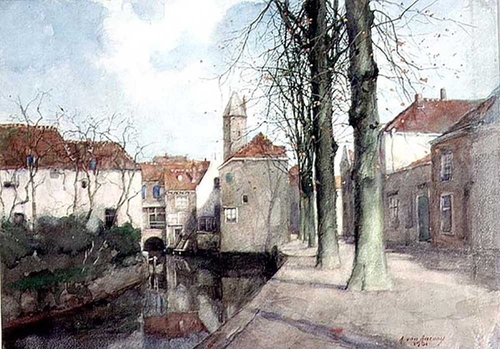 A Canal at Amersfoort à Anton van Anrooy