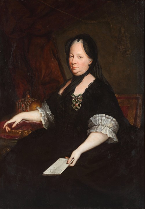 Portrait of Empress Maria Theresia of Austria (1717-1780) as a widow à Anton von Maron