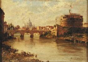 Castel Sant'Angelo and St. Peter's from the Tiber