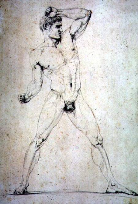 Male Nude, Creugas of Durazzo, from Pausanias's description of the Nemean Games in his "Itinary" of à Antonio Canova