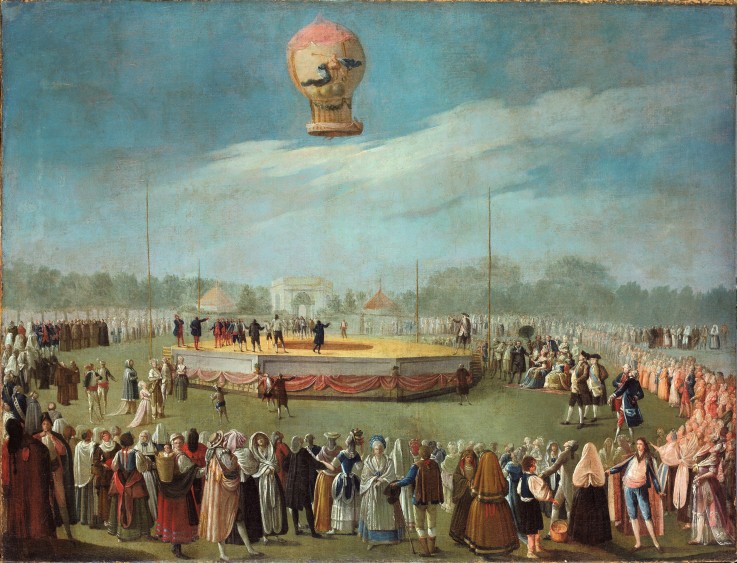Ascent of a Balloon in the Presence of the Court of Charles IV à Antonio Carnicero