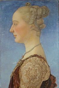 Portrait d'une femme à Antonio del Pollaiuolo