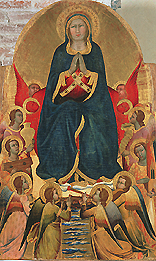 Himmelfahrt Mariae  umgeben von acht Engeln. à Antonio di Francesco