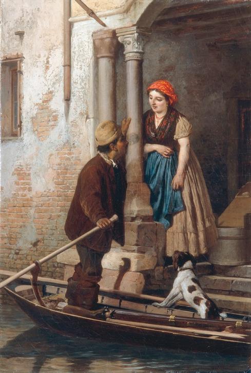 Courtship in Venice à Antonio Ermolao Paoletti