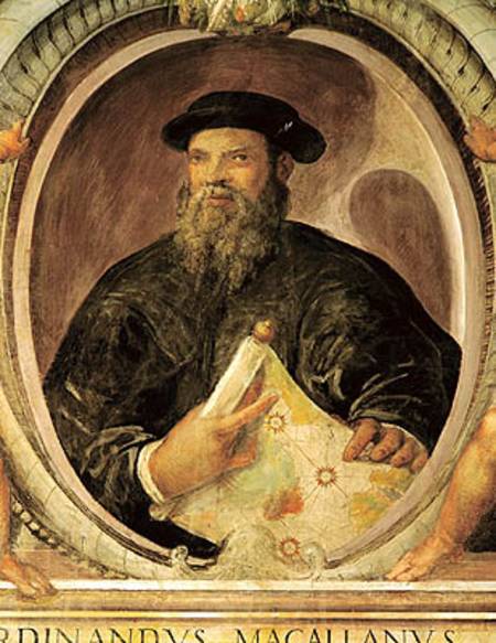 Ferdinand Magellan (c.1480-1521) from the 'Sala del Mappamondo' (Hall of the World Maps) à Antonio Giovanni de Varese