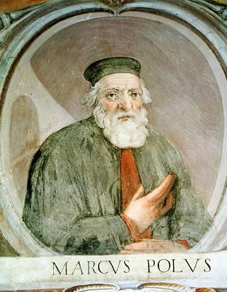 Marco Polo (1254-1324) from the 'Sala del Mappamondo' (Hall of the World Maps) à Antonio Giovanni de Varese