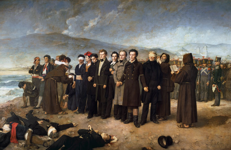 Execution of Jose Maria de Torrijos y Uriarte (1791-1831) and his Companions in 1831 à Antonio Gisbert